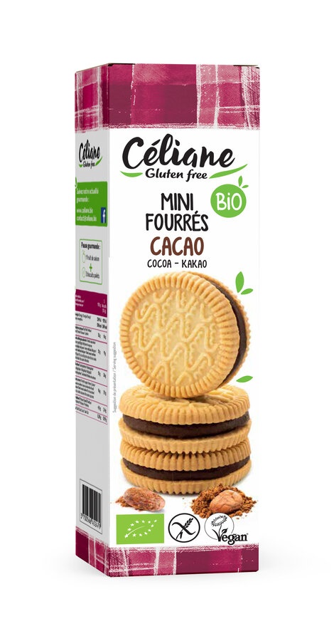 Biscuiti fara gluten cu crema de ciocolata cu lapte, BIO