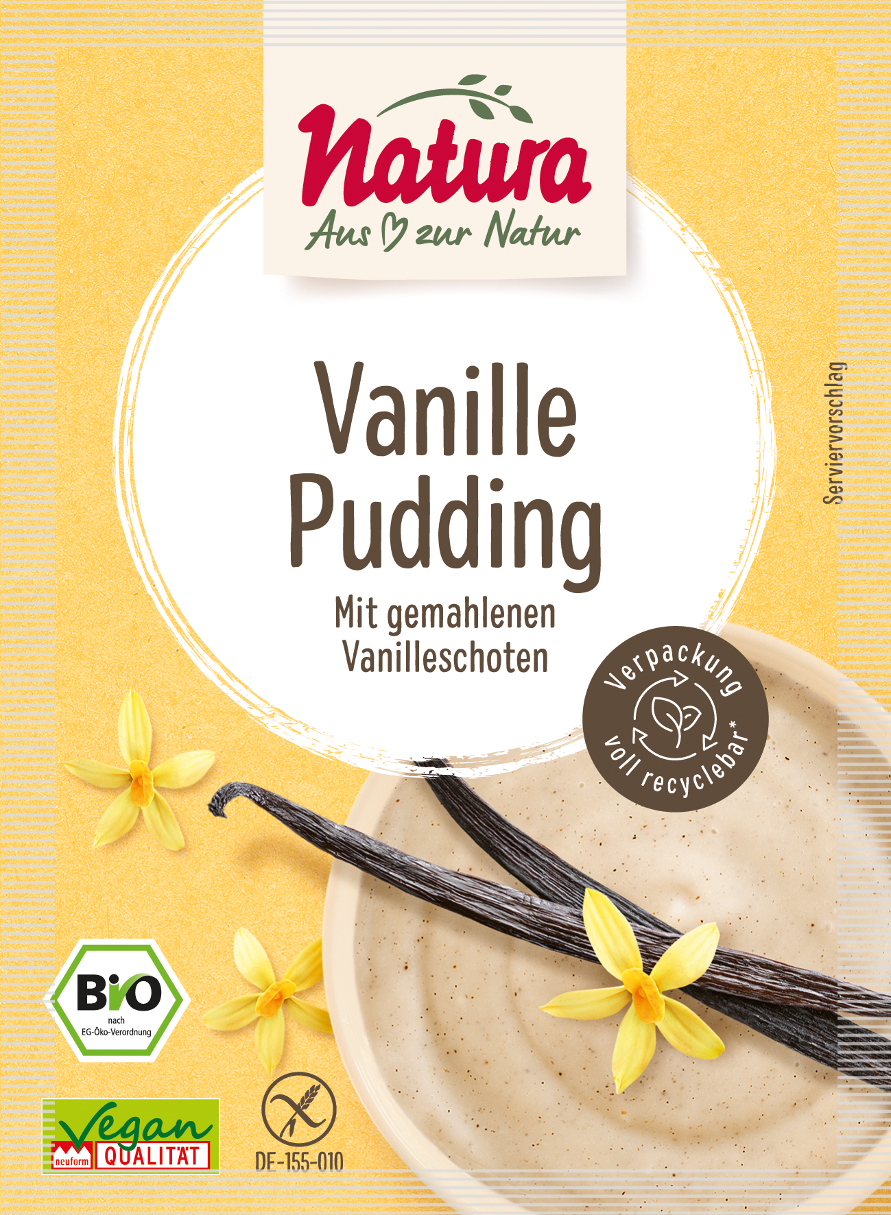 Budinca de vanilie fara gluten, Bio